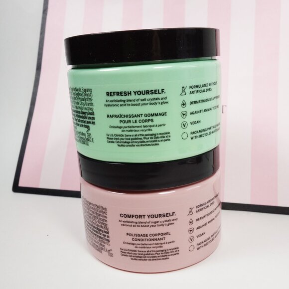 Victoria's Secret PINK 2-Pack Exfoliating Body Scrub Cucumber & Coconut 20oz - Picture 3 of 6